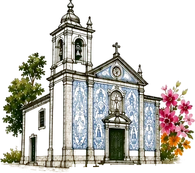 L'église São Martinho de Cucujães, façade d'azulejos bleus