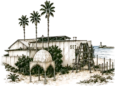 Le Set Lounge, sur la plage d'Azurara, entre palmiers et océan